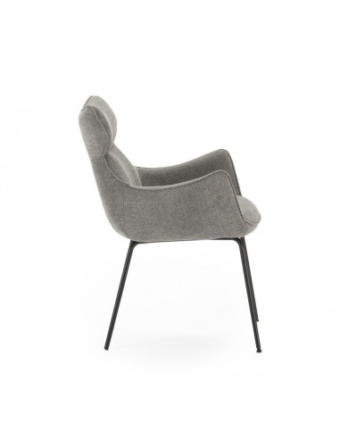 Silla con brazos de diseño DARA en tejido y...