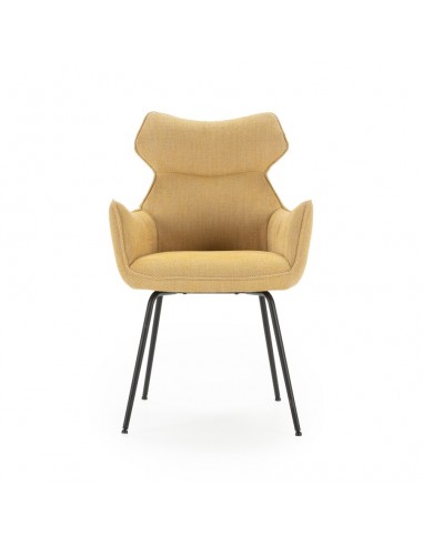 Silla con brazos de diseño DARA en tejido y...