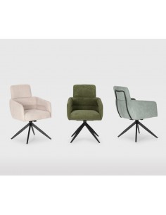 Cadeira giratória com braços de design AIXA, tecido e... 2