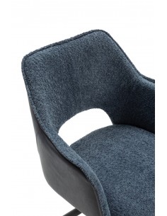 Silla con brazos de diseño MARIEL, tejido combinado con... 2