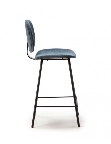 Taburete de estilo retro ARUS 65, tejido pana y...