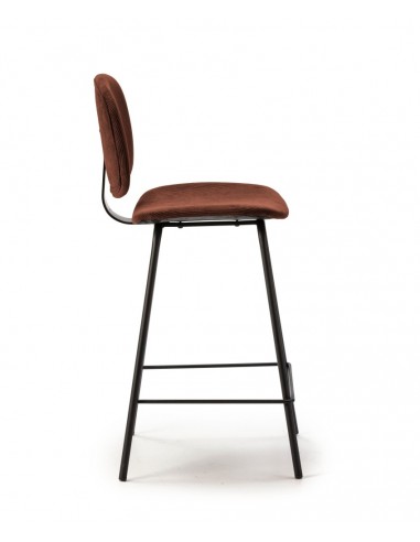 Taburete de estilo retro ARUS 65, tejido pana y...