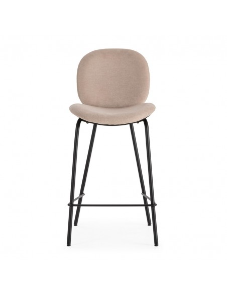 Taburete de diseño moderno CORI 66 en tejido y metal negro