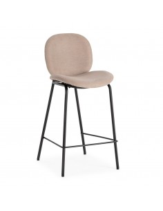 Taburete de diseño moderno CORI 66 en tejido y metal negro