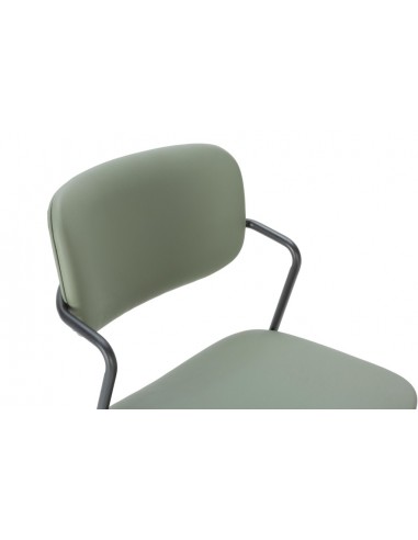 Banqueta moderna MAURYN 66 em couro sintético e...