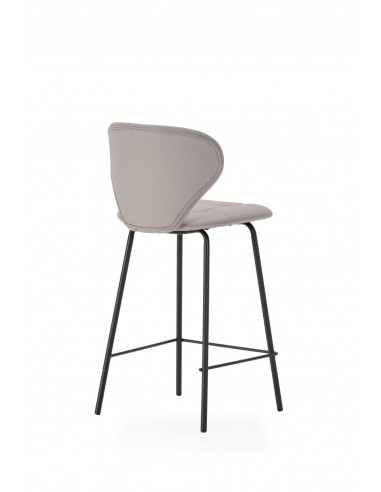 Banqueta design MAURA, couro sintético e metal...