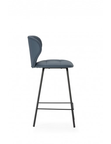 Banqueta design MAURA, couro sintético e metal...