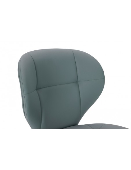 Banqueta design MAURA, couro sintético e metal preto