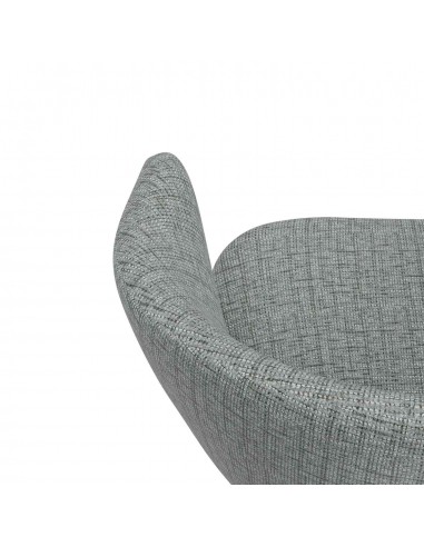 Butaca de diseño ANCONA, tejido bora y metal negro