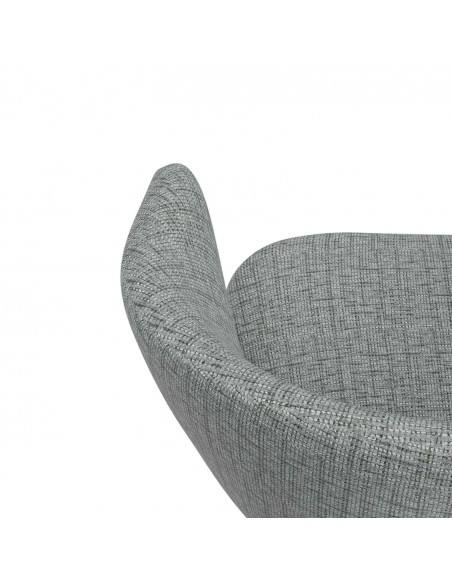 Poltrona design ANCONA, tecido bora e metal preto