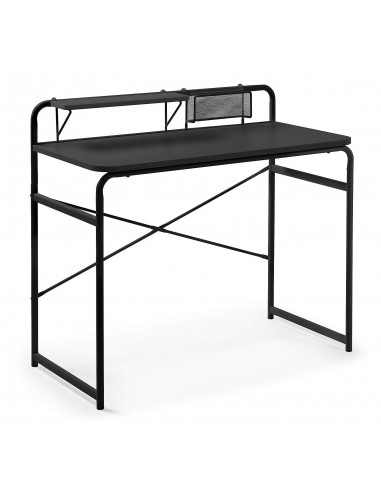 FOREMAN Escritorio 98x48 metal negro, melamina negro.