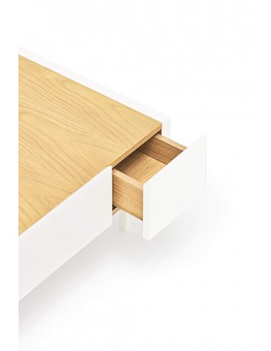 Teulat Mesa de centro Arista 110x60, roble, lacado blanco.