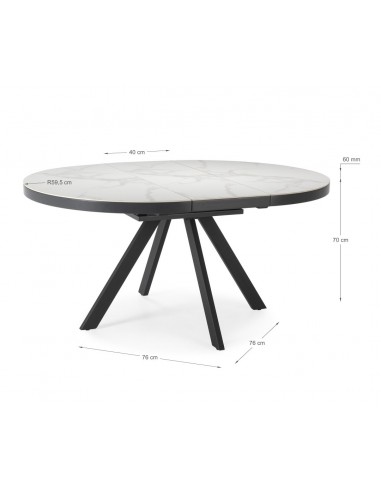 Mesa redonda extensible VASHT 120(160) x 120,...