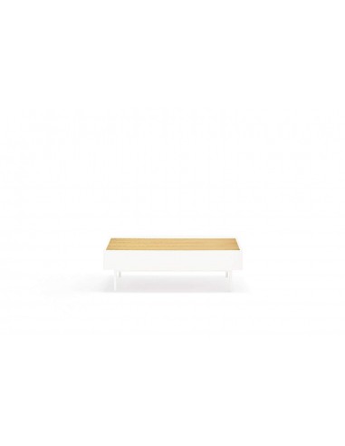 Teulat Mesa de centro Arista 110x60, roble, lacado blanco.