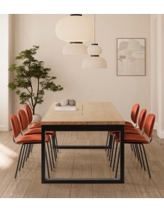 Mesa de design mediterrânico RINA 220 x 100 folheado a... 2