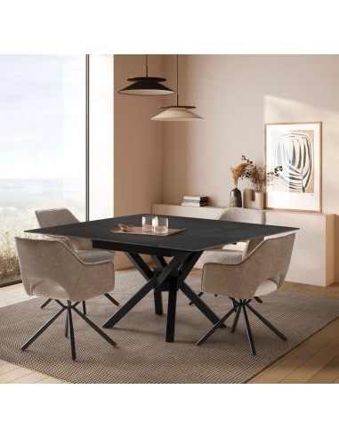 Mesa quadrada extensível ARLENE 90/150 cm,...