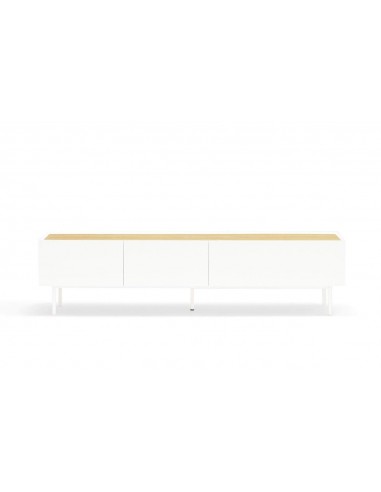 Teulat Mueble de TV Arista 180x40, roble, lacado blanco.