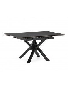 Mesa cuadrada extensible ARLENE 90/150 cm, porcelánico...