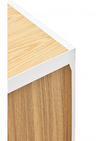 Teulat Mueble de TV Arista 180x40, roble, lacado blanco.