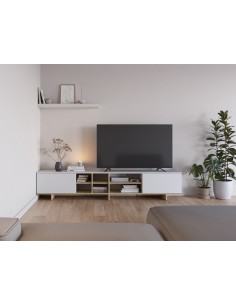 Mueble de TV CEQUOIA 230 x 35, 2 puertas 6 huecos en... 2