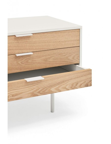 TEULAT Mueble TV Sierra 180x40, roble, lacado en blanco. TEULAT Mueble TV Sierra 180x40, roble, lacado en blanco.