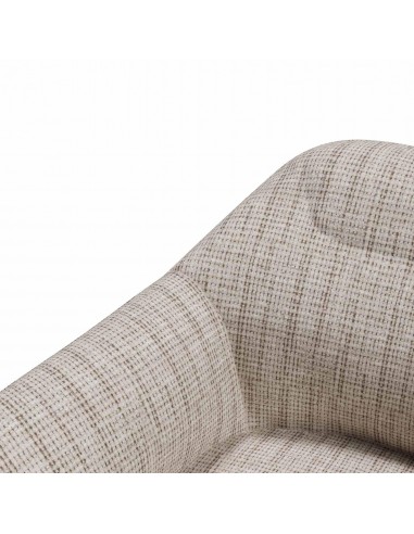 Poltrona NAMUR em tecido bora e aço acabamento...