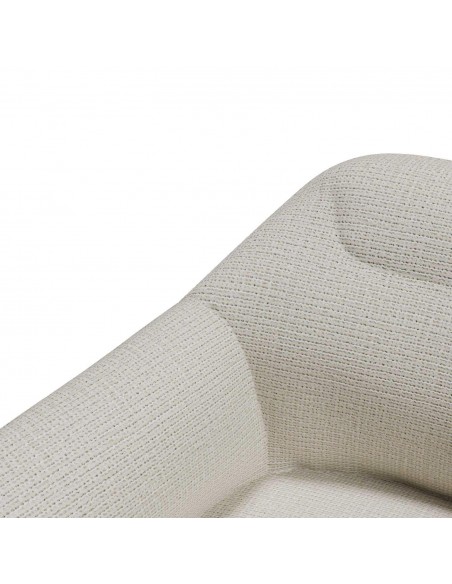 Poltrona NAMUR em tecido bora e aço acabamento preto.