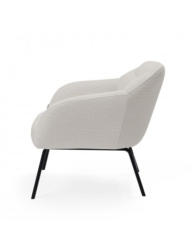 Poltrona NAMUR em tecido bora e aço acabamento...