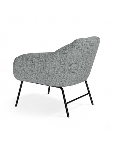 Poltrona NAMUR em tecido bora e aço acabamento...