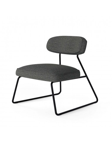 Butaca de diseño retro NICOSIA, tapizado Lemur...