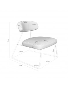 Butaca de diseño retro NICOSIA, tapizado Lemur y... 2