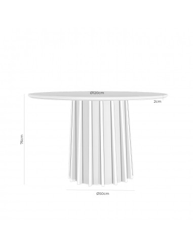 Mesa redonda LICIA de Ø120, chapada en roble...