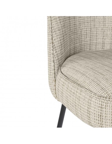 Banqueta NELSON 65 em tecido Bora e metal preto