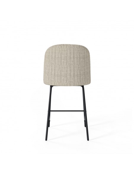 Banqueta NELSON 65 em tecido Bora e metal preto