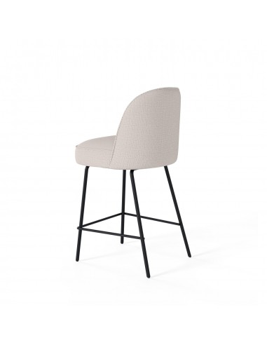 Banqueta NELSON 65 em tecido Bora e metal preto