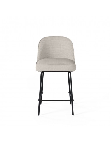 Banqueta NELSON 65 em tecido Bora e metal preto