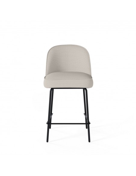 Banqueta NELSON 65 em tecido Bora e metal preto