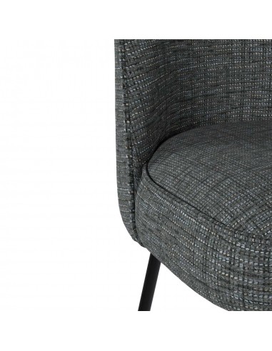 Banqueta NELSON 65 em tecido Bora e metal preto