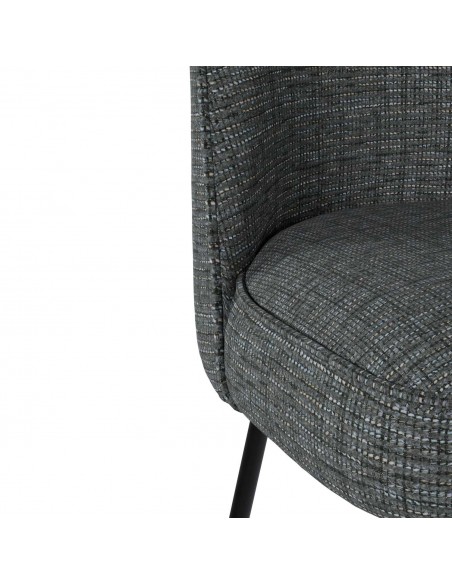 Banqueta NELSON 65 em tecido Bora e metal preto