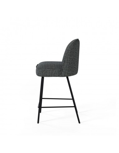 Banqueta NELSON 65 em tecido Bora e metal preto