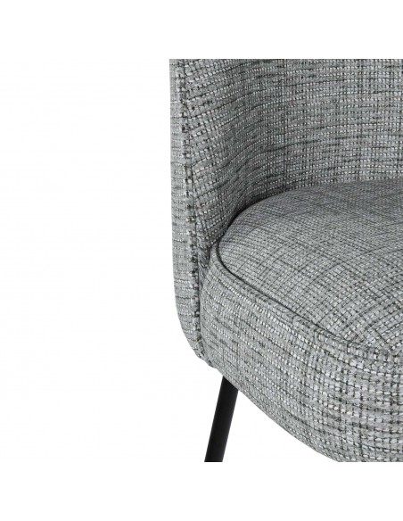 Banqueta NELSON 65 em tecido Bora e metal preto