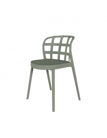 Silla de diseño GINA de polipropileno apilable.