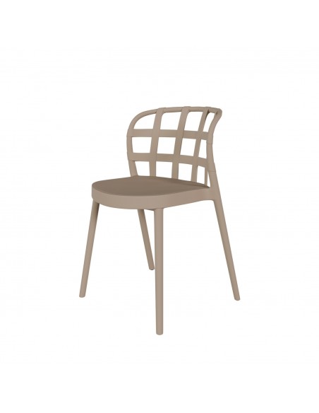 Silla de diseño GINA de polipropileno apilable.