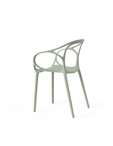 Silla exterior con brazos apilable EILIN en...