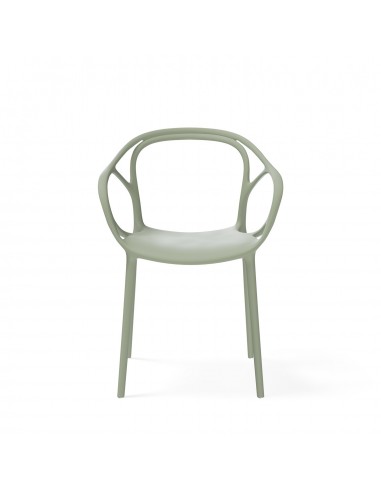 Silla exterior con brazos apilable EILIN en...