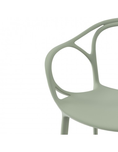 Silla exterior con brazos apilable EILIN en...