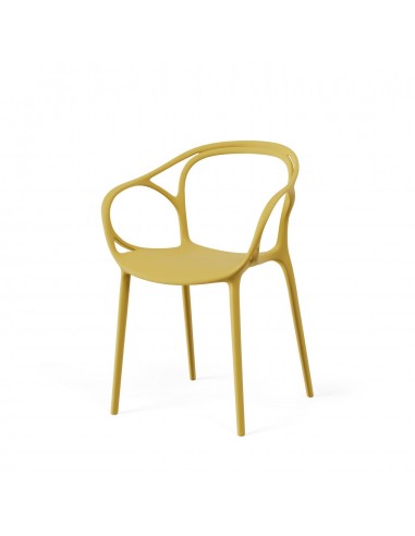 Silla exterior con brazos apilable EILIN en...