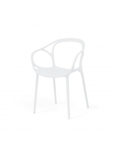 Silla exterior con brazos apilable EILIN en...