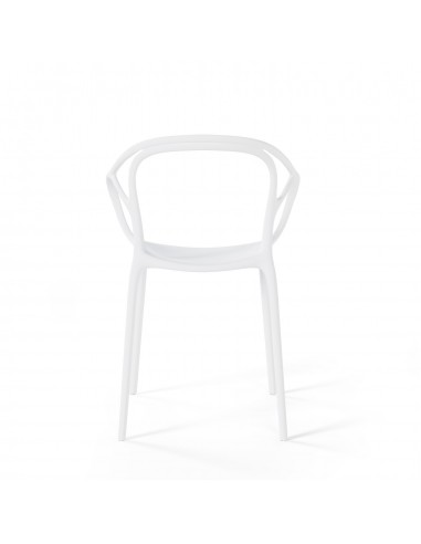 Silla exterior con brazos apilable EILIN en...