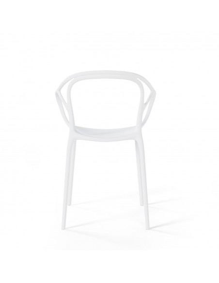 Silla exterior con brazos apilable EILIN en polipropileno.